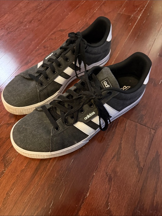 adidas Other - adidas Black Sneakers with White Stripes